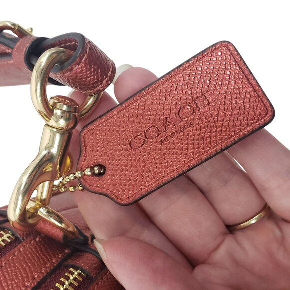 Coach Jes Crossbody 20 Metallic Clay TSITP Red Camera Bag Purse Fall Holiday - Picture 6 of 15